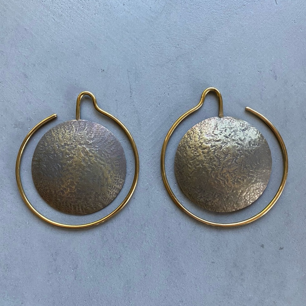Maya Jewelry Disc Hoop Earrings rick owens parts of four 4 tribal ethnic boho